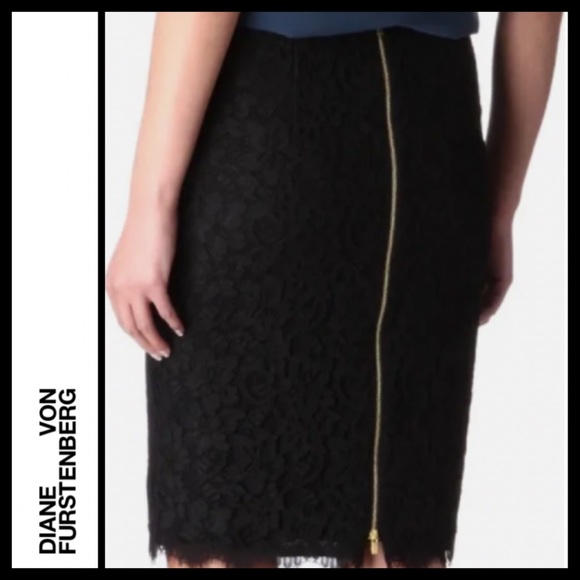 NWT Diane Von Furstenberg Scotia Lace Pencil Skirt - Picture 8 of 15